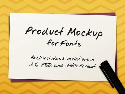 Product Mockup for Fonts