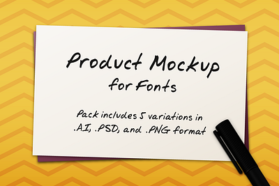 Product Mockup for Fonts