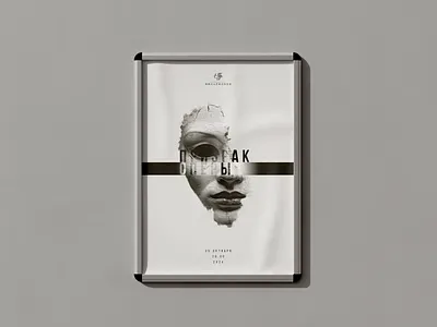 Рекламный постер к опере black and white ghost graphic design mask poster typography