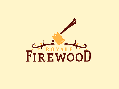 Logo for Royale Firewood with process crown design designprocess designstudio graphicdesign icon logo logodesign process wood