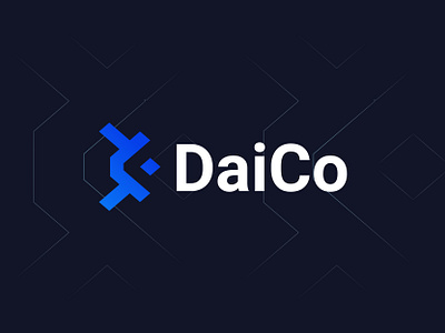 Daico - Logo Design Concept blockchain branding creative crypto currency decentralized defi firelab focus lab hola lab logo logo design logo designer market modern nfts slack startup token web3