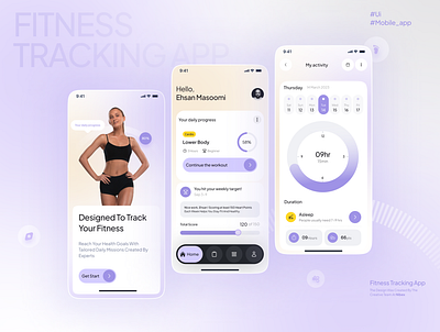 Fitness Tracking App 🏃‍♀️ app app design fitness fitness tracking app mobile