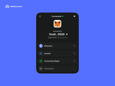 WalletConnect - Wallet Details UI crypto product design ui ux wallet walletconnect web3