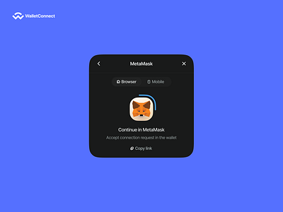 WalletConnect - Connecting Wallet Widget UI connecting crypto metamask network product design ui ux wallet walletconnect web3