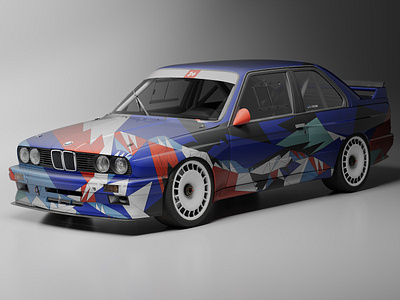 BMW M3 E30 Art Car abstract art artcar bmw design e30 geometric m3 rally