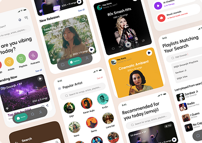 Music Mobile App app design mobile app mobile music app music music mobile app music screen screen ui