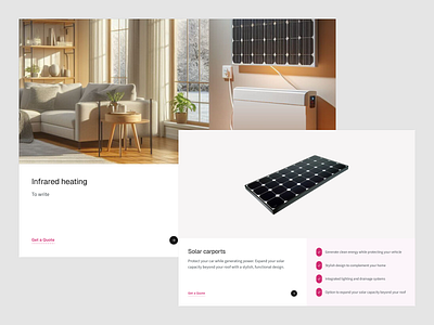 Product showcase & benefits combo cards electricity website energy interface landing page magenta marketing marketing website products showcase solar panels sustainability ui user interface website