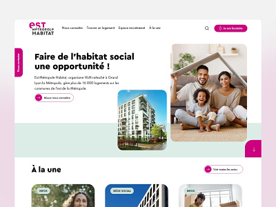 Est Métropole Habitat - Homepage branding graphic design ui