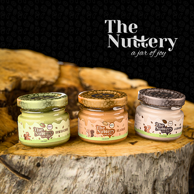 The Nuttery - A Jar Of Joy 2d 3d branding graphic design logo logo design package design product design vector