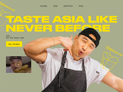 Chef Chrischo. Korean-American chef. Design concept caffee chef concept cooking culinary food hero landingpage restaurant webdesign