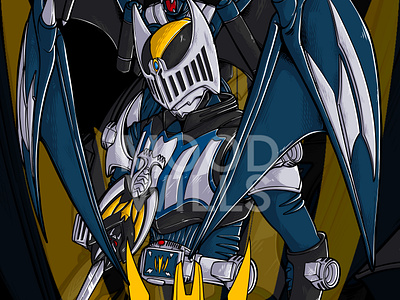 Fanart | Knight | Kamen Rider Ryuki 2dart cartoon charcter drawing fanart graphic design illustration illustrationart kamenrider