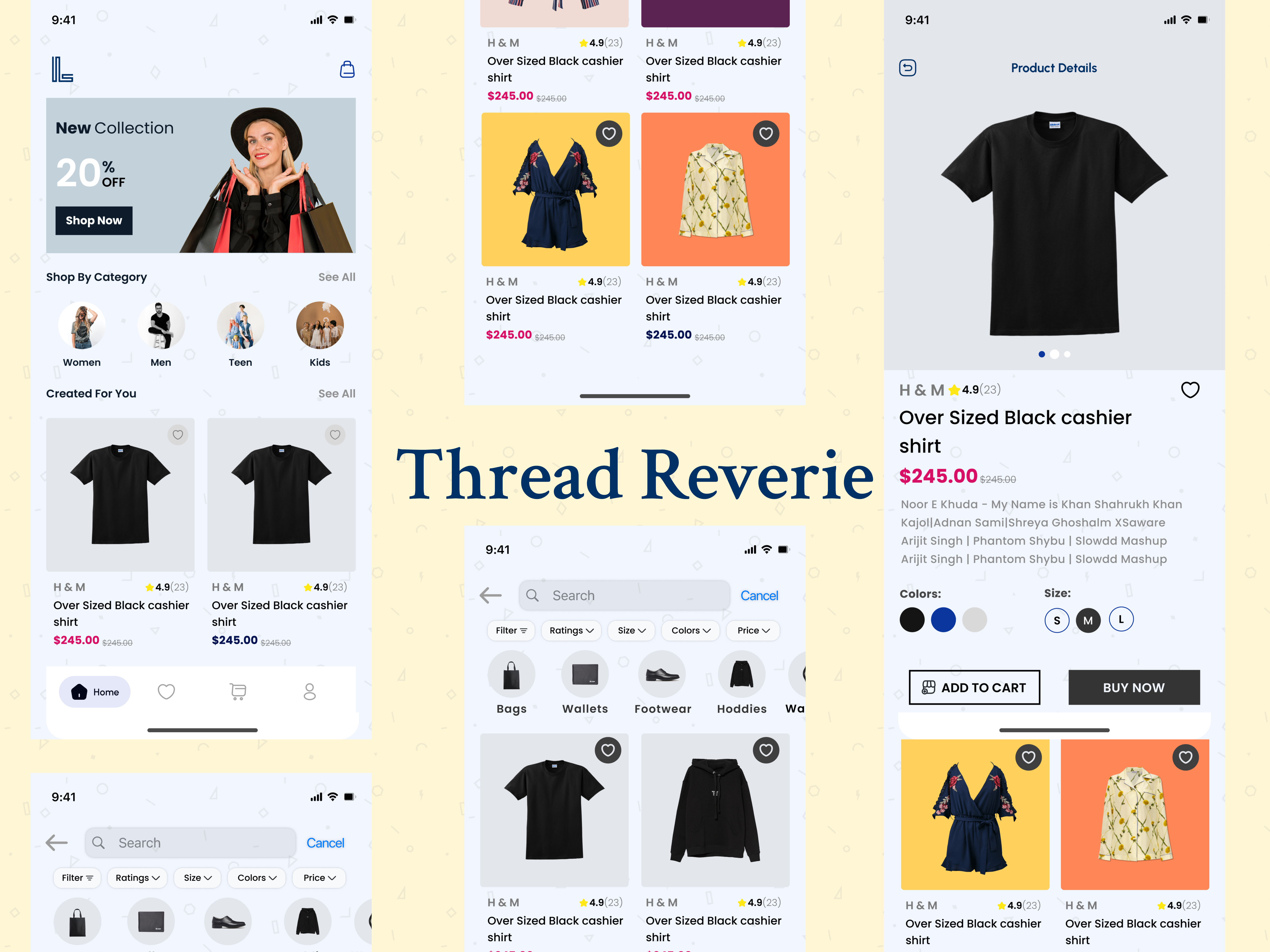 Thread Reverie | A clothing Apparel | New Project 2024 2024 brand clothing app fashion graphic design mart poppins portfolio serif ui uiux