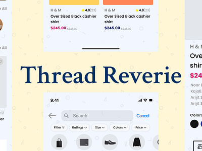 Thread Reverie | A clothing Apparel | New Project 2024 2024 brand clothing app fashion graphic design mart poppins portfolio serif ui uiux