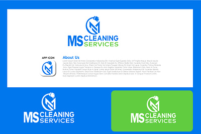 CLEANING SERVICES LOGO DESIGN AND BRANDING branding circle logo clean tool cleanign cleaning logo logo logo branding logo design mop motion graphics ms logo servicing logo