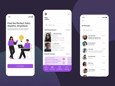 Tutor Finder App (UI/UX) app design tutor finder app ui uiux ux