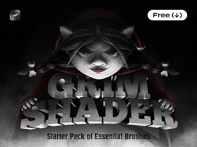 Grim Shader Procreate Brushes 2d 3d brush brushes depth drawing free freebie grit illustration ipad monochrome noir pixelbuddha procreate shader shaders texture texturing volume