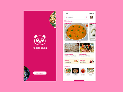 Food Panda | Fully Functional Food Delivery App | 2024 | UI icon set