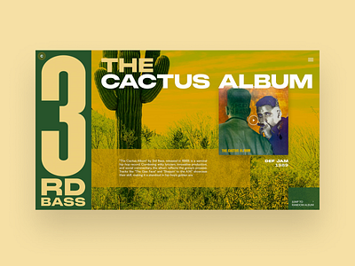 CTC#023 - The Cactus Album design graphic design hero section music typography ui webdesign