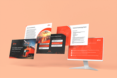 Fox Logistics branding brochure design document documents graphic design print stationery