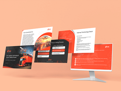 Fox Logistics branding brochure design document documents graphic design print stationery