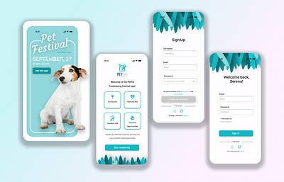 Singup screen - Daily UI 001 Mobile animation app event branding daily ui dailyui design fundraising graphic design logo motion graphics pets signin signup ui