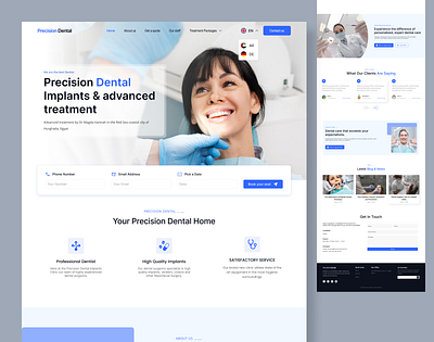 Dental Web Design dental design landing page ui uiux web design website