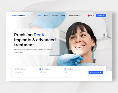 Dental Web Design dental design landing page ui uiux web design website