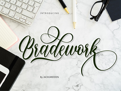 Bradwork - Handwritten Font brade bradework branding design font graphic design illustration logo script ui ux vector work