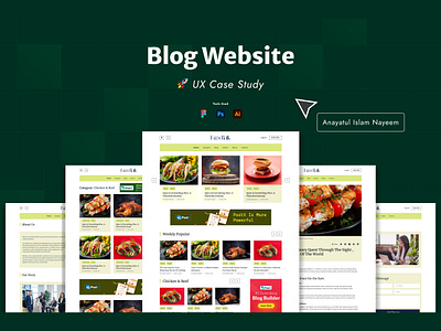 Food Blog Website Design. UX Case Study blog design blogging cooking blog cooking website culinary website design food blog food blog design food website foodie website graphic design recipe recipe blog recipe website ui ui design ux ux design web design website design