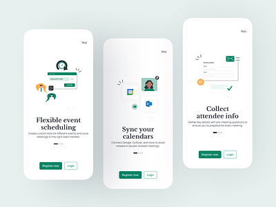 Onboarding: Scheduling App app design branding illustration onboarding ui ux