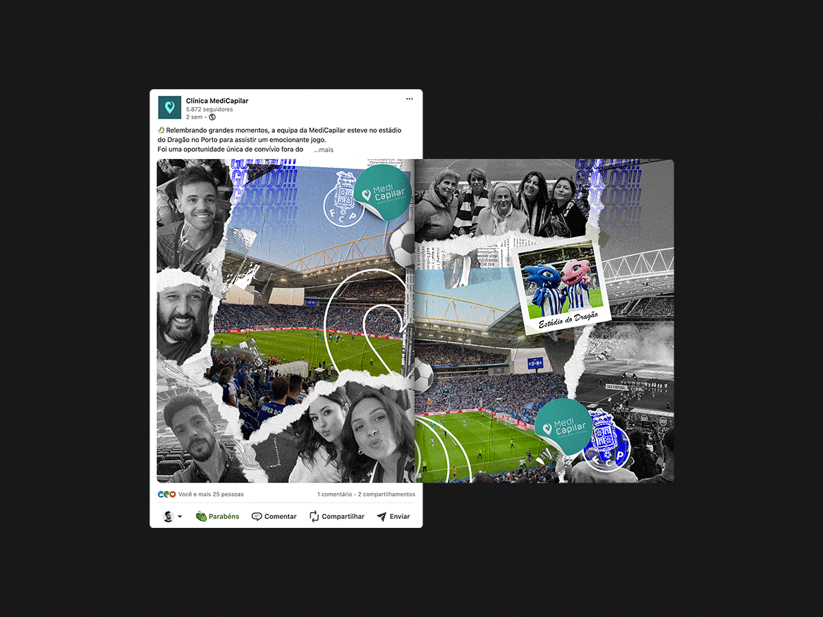 Linkedin - Colagem colagem design estadio football graphic design linkedin poster