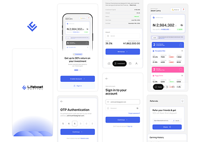 Investment App - Lifeboat crypto investment mobile referral splash wallet web3 welcome