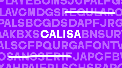 Calisa Font font graphic design sans sans serif type typo typography