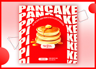 Pancake ad post design foodads graphic design photoshop socialmediapost socialmediapostdesign