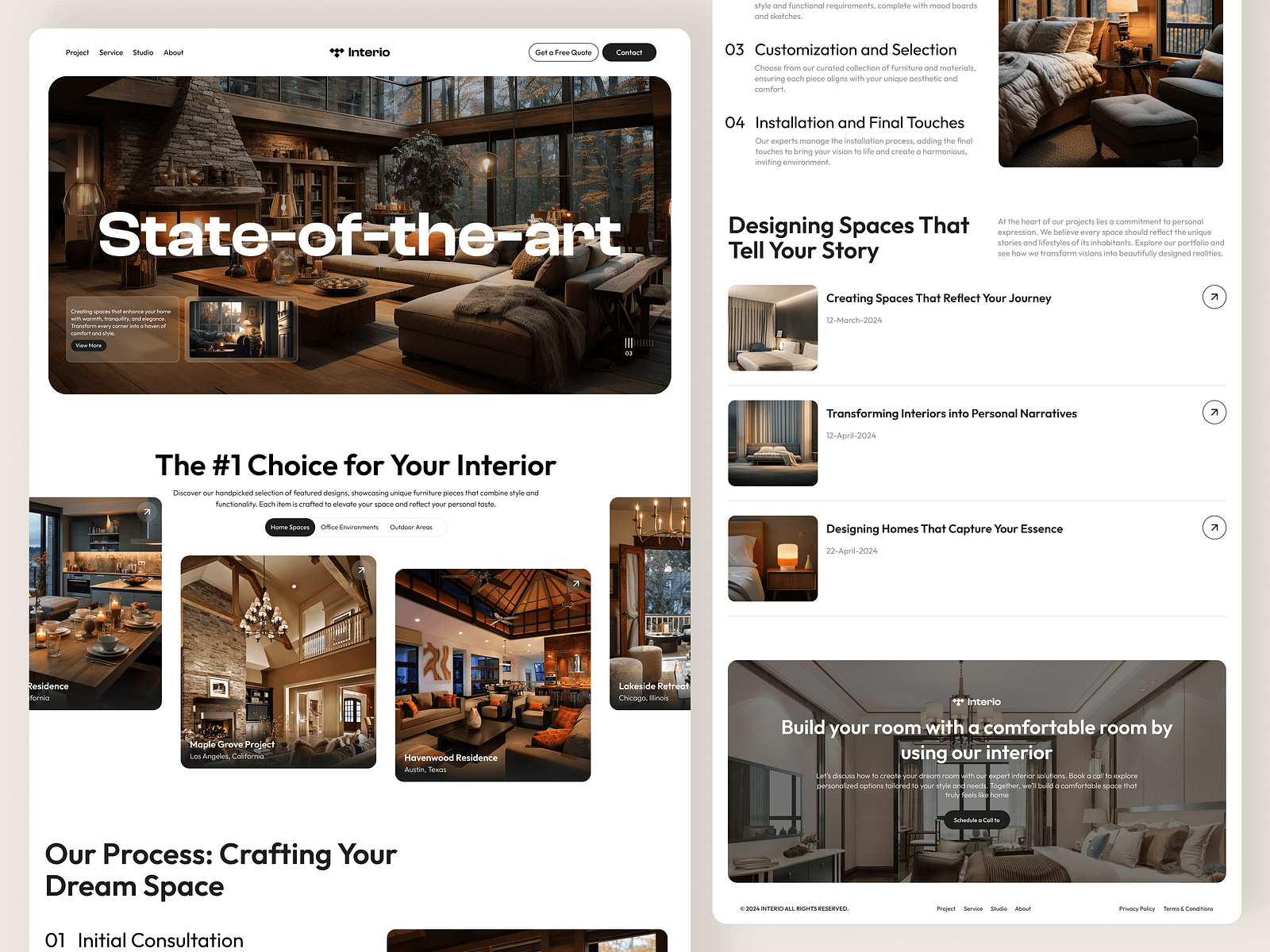 Minimalist Interior UIUX Website Design by Humaira Pirwani on Dribbble