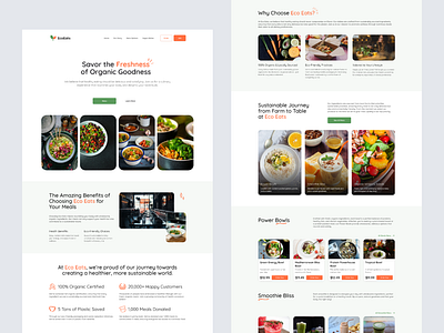 Eco Eats - Landing Page eatery landingpage organic organicfood organicmeals ui uiux webdesign