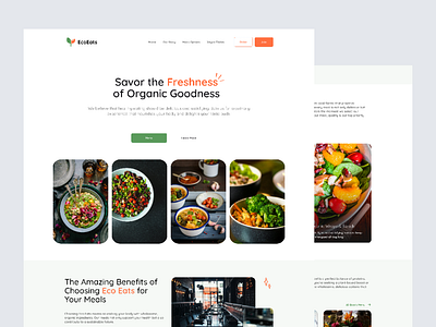 Eco Eats - Organic Eatery Landing Page eatery landingpage organic organicfood organicmeals ui uiux webdesign