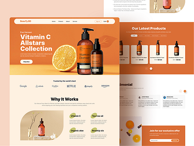 Beauty BD Website Design branding figma graphic design ui webdesign