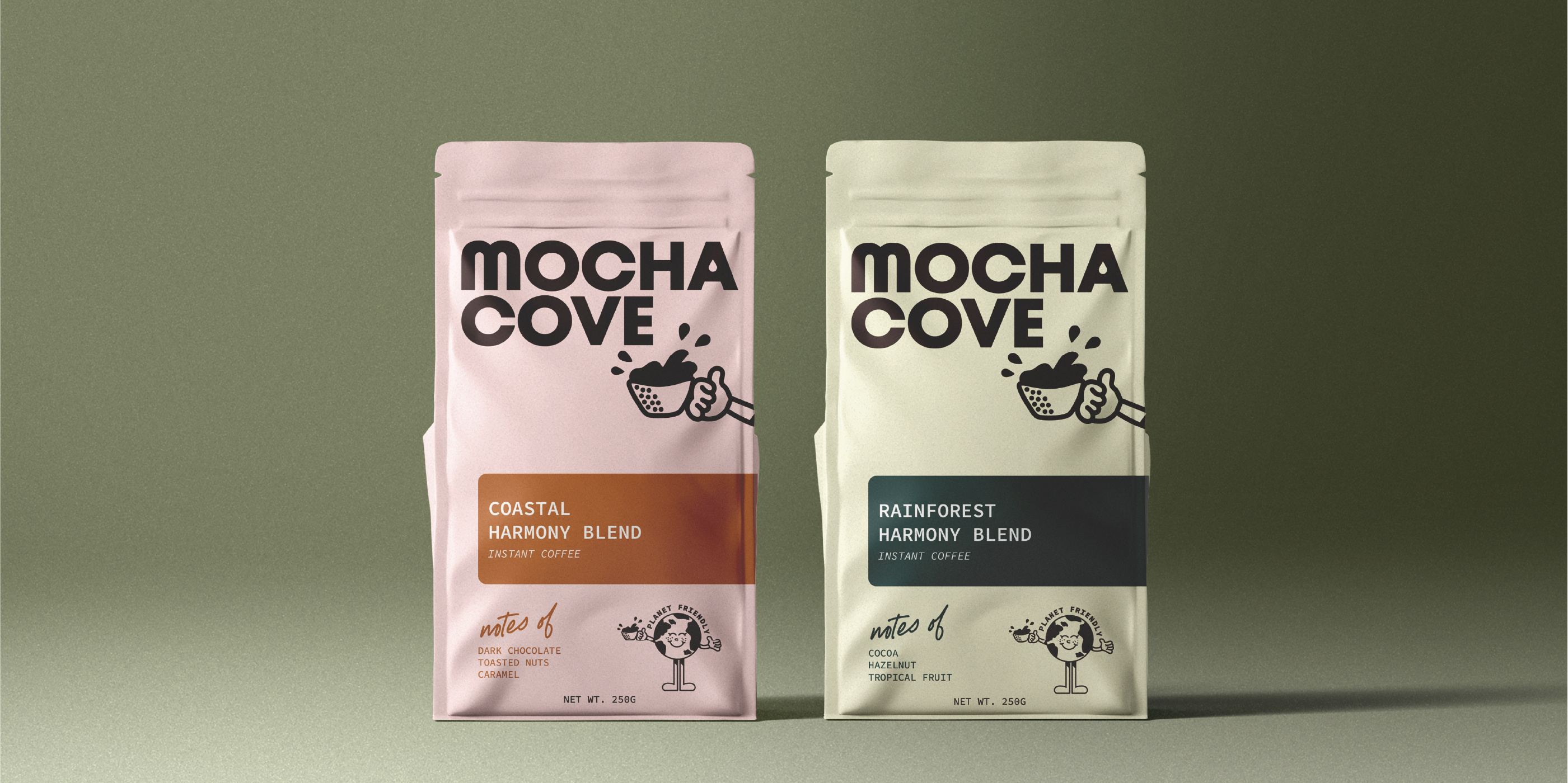 Example of Premium Coffee Brand + Packaging Design | Mocha Cove