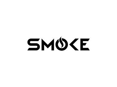 SMOKE Logo fire flame font lettering lettermark logo smoke typeface typography