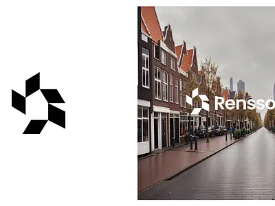 Rensso - Home & Solar Logo Design animetion branding energy logo enregy graphic design home home logo house logo logo design logotype new logo real estate real estate company real estate logo solar solar energy solar logo