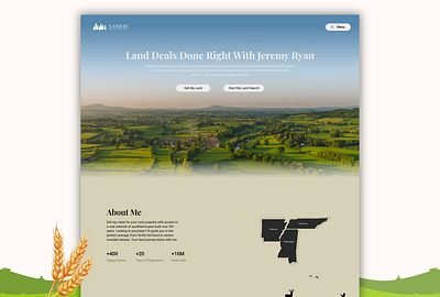 Home Page Design For Real Estate Land Agent agent agriculture design land real estate realtor ui web design