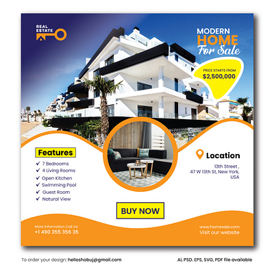 Real estate banner ads/ Home sales banner/Poster design househunting