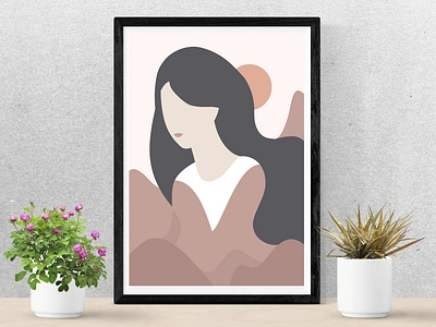 Home Among Thoughts art print boho canva dreams illustration metaphorical pastel pink print representation think