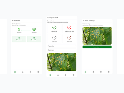 AppleCare Plant Diagnosis App – UX Research & Design Process appdevelopment applecare cleandesign designprocess imageanalysis minimaldesign naturetech plantcare plants uidesign uxdesign