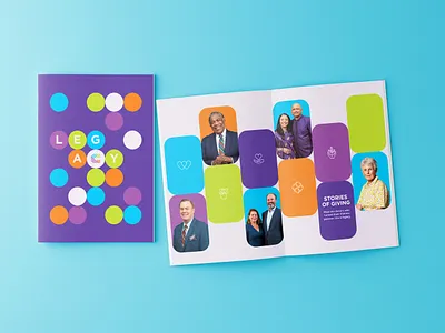 Community Foundation Legacy Brochure alabama birmingham book booklet brochure campaign circles community foundation design donor guide iconography icons layout legacy nonprofit print priorities social impact vibrant