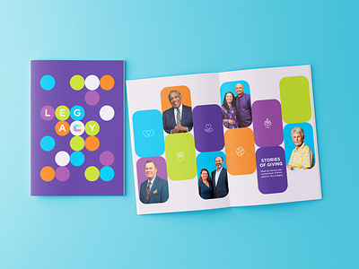 Community Foundation Legacy Brochure alabama birmingham book booklet brochure campaign circles community foundation design donor guide iconography icons layout legacy nonprofit print priorities social impact vibrant