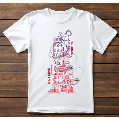 Skyline Stories frontdesign graphic design photoshop skyline stories tshirt design