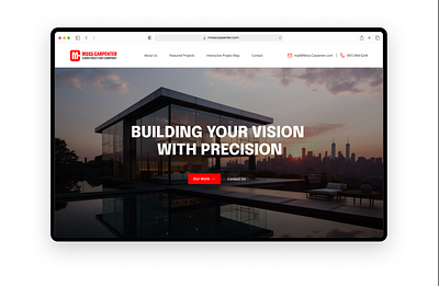 Construction Company Website Design company website construction site design ui web design