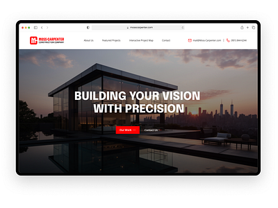 Construction Company Website Design company website construction site design ui web design